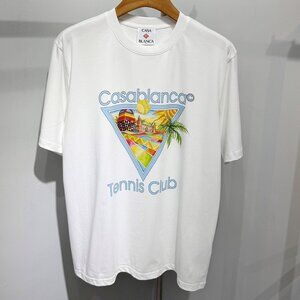 Casablanca Afro Cubism Tennis Club White T-Shirt